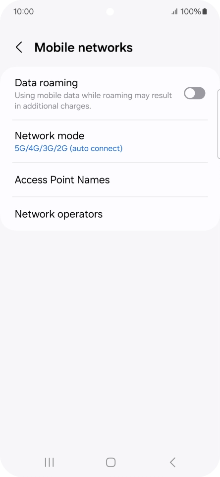 Press Network mode. Press Network mode.