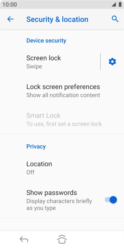 Press Screen lock. Press Screen lock.