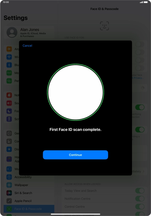 Press Continue. Press Continue.