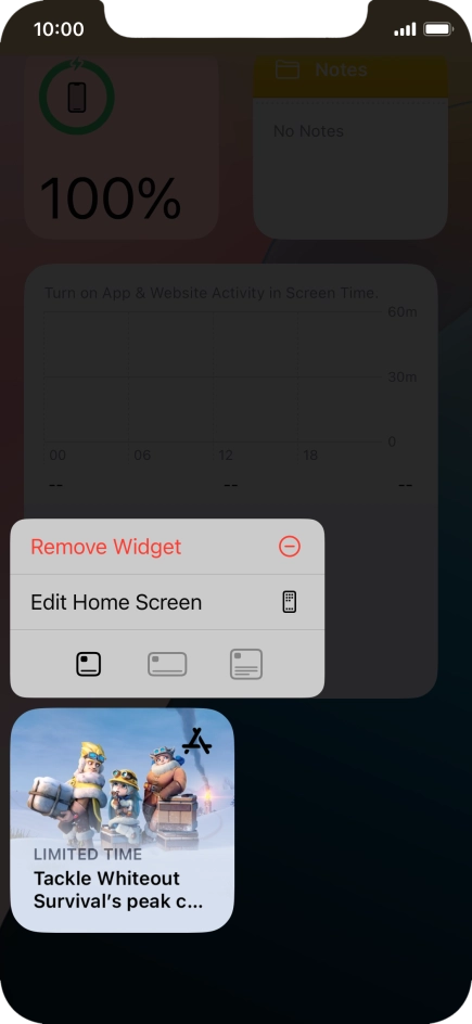 Press Remove Widget. Press Remove Widget.