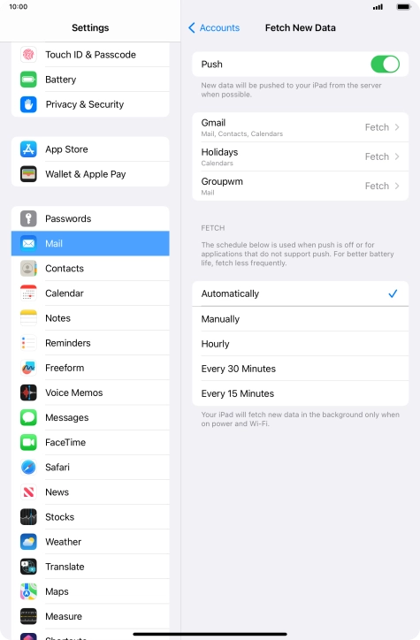 Press the indicator next to Press the indicator next to