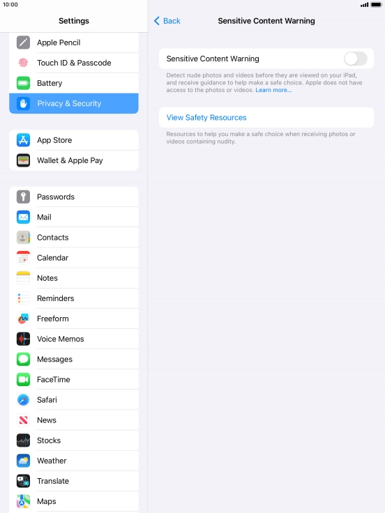 Press the indicator next to Press the indicator next to