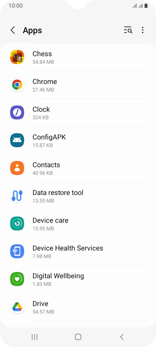 Press the required app. Press the required app.