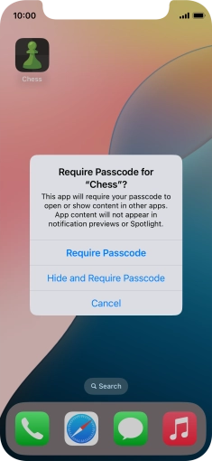 Press Require Passcode. Press Require Passcode.