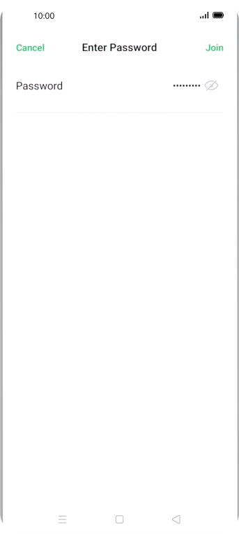 Key in the password for the Wi-Fi network and press Join. Key in the password for the Wi-Fi network and press Join.