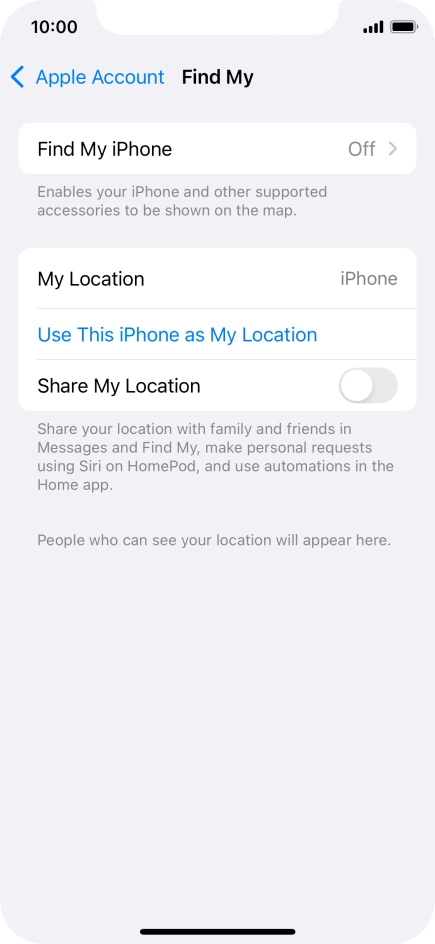 Press Find My iPhone. Press Find My iPhone.