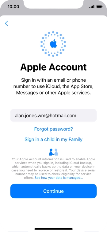 Press Continue. Press Continue.