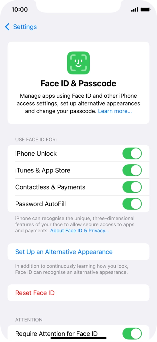 Press the indicators next to the required settings to turn them on or off. Press the indicators next to the required settings to turn them on or off.