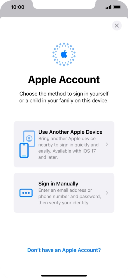 Press Sign in Manually. Press Sign in Manually.