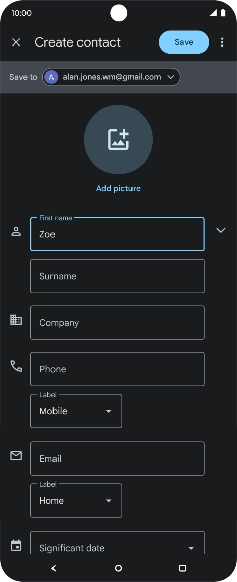 Press Surname and key in the last name. Press Surname and key in the last name.