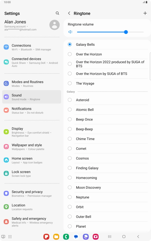 Press the required ring tones to hear them. Press the required ring tones to hear them.