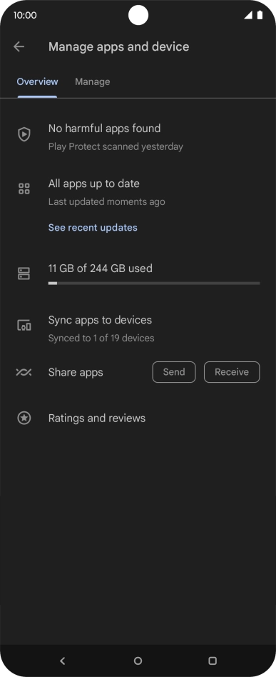 Press Manage. Press Manage.