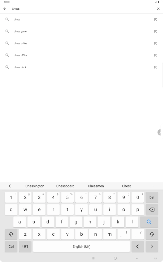 Key in the name or subject of the required app and press the search icon. Key in the name or subject of the required app and press the search icon.