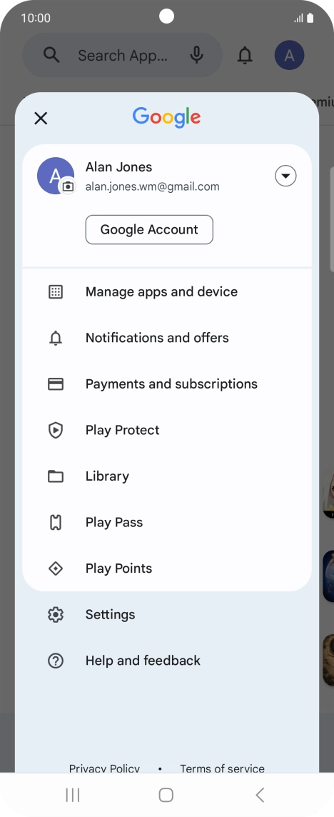 Press Manage apps and device. Press Manage apps and device.