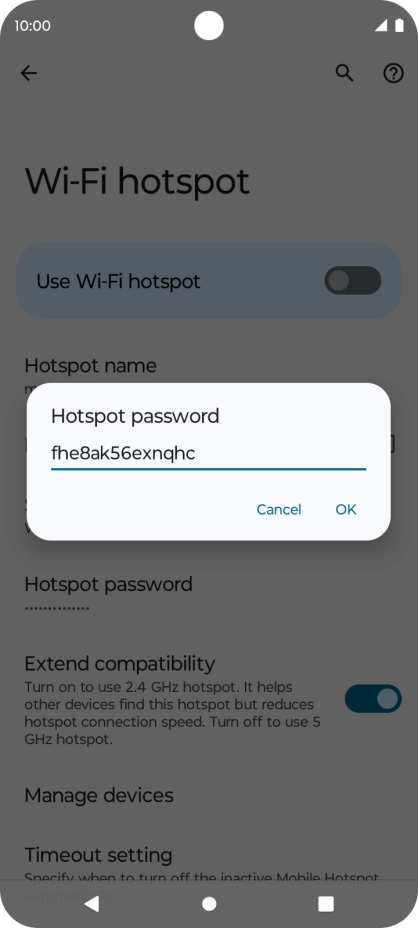Key in the required password and press OK. Key in the required password and press OK.