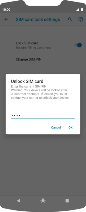 Key in your PIN and press OK. The default PIN is 1111. Key in your PIN and press OK. The default PIN is 1111.