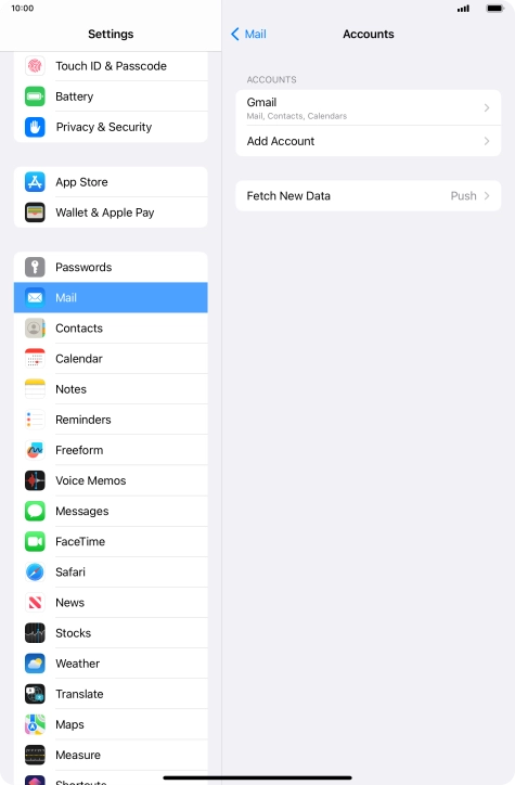 Press Add Account. Press Add Account.