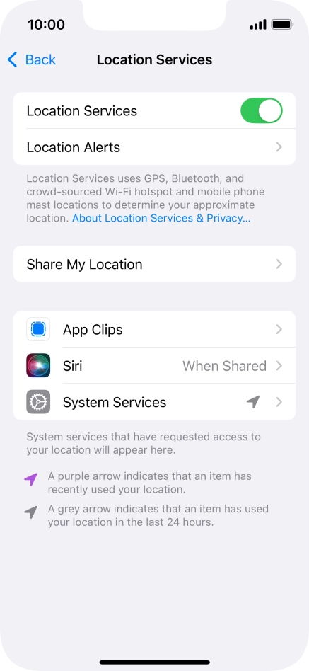 Press the required app. Press the required app.