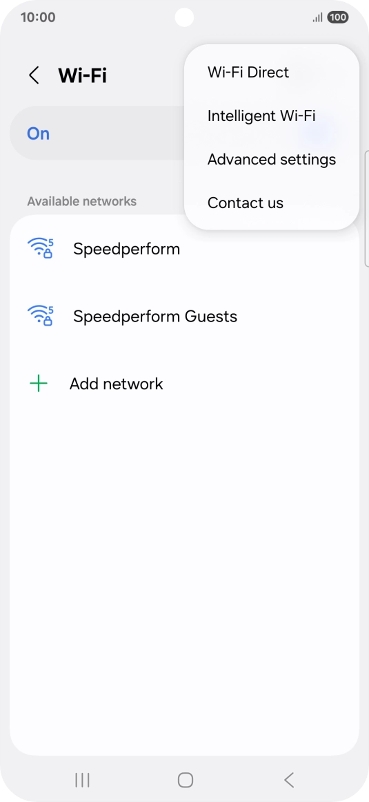 Press Intelligent Wi-Fi. Press Intelligent Wi-Fi.