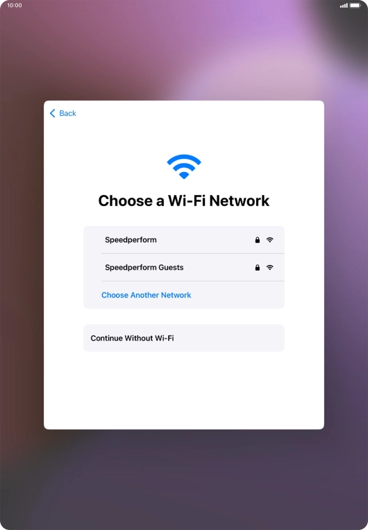 Press the required Wi-Fi network. Press the required Wi-Fi network.