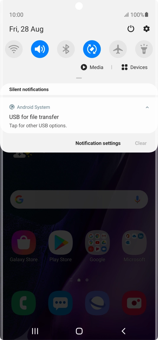 Press Tap for other USB options.. Press Tap for other USB options..