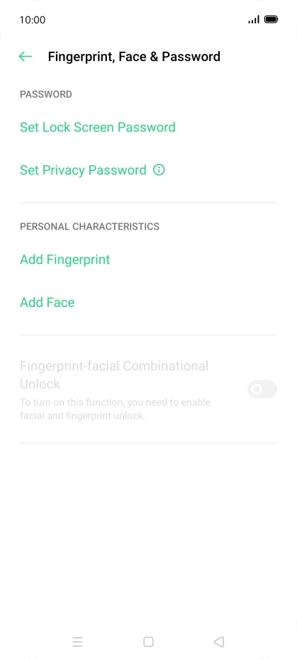 Press Add Fingerprint. Press Add Fingerprint.