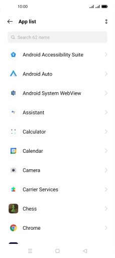 Press the required app. Press the required app.