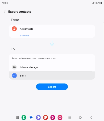 Press Export. Press Export.