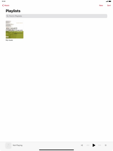 Press the required playlist. Press the required playlist.