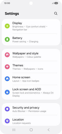 Press Lock screen and AOD. Press Lock screen and AOD.