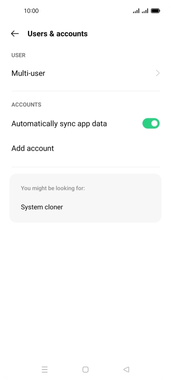 Press Add account. Press Add account.
