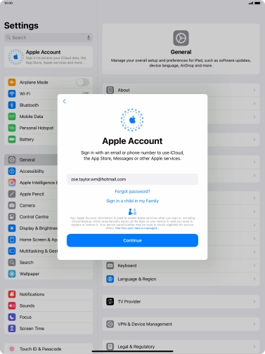 Press Continue. Press Continue.