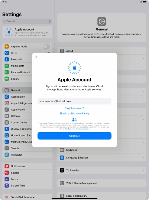 Press Continue. Press Continue.