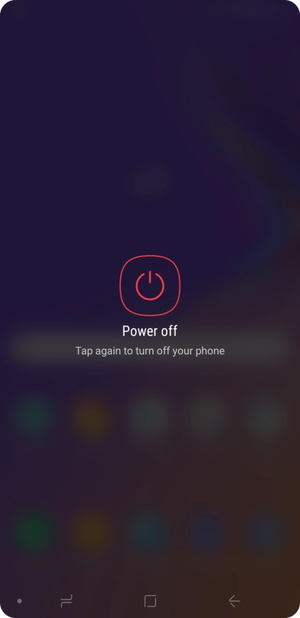 Press Power off. Press Power off.