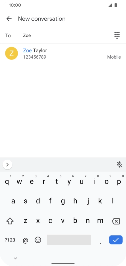 Press the required contact. Press the required contact.