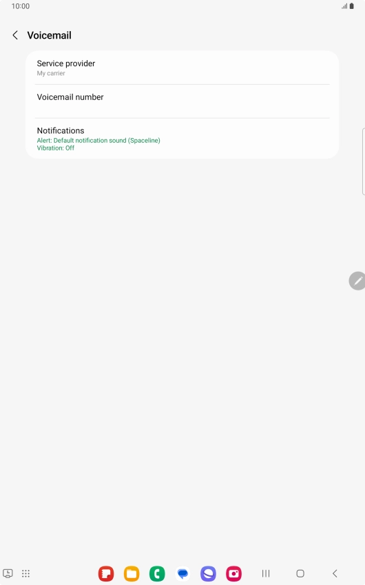 Press Voicemail number. Press Voicemail number.