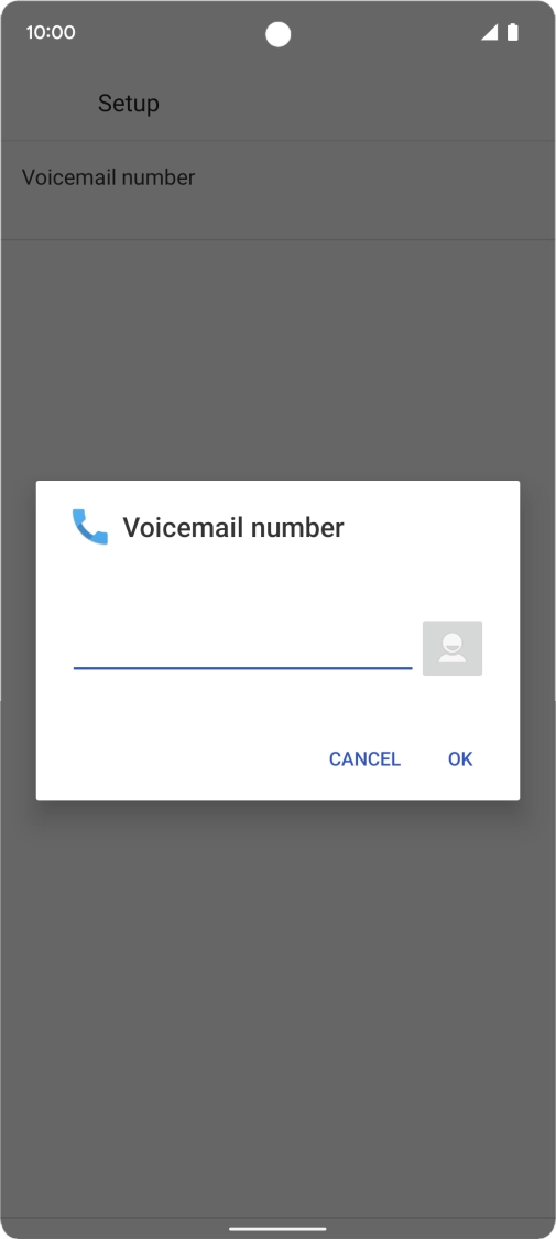 Key in +447953222222 and press OK. Key in +447953222222 and press OK.