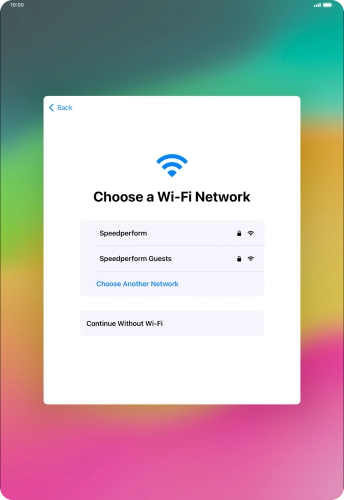 Press the required Wi-Fi network. Press the required Wi-Fi network.