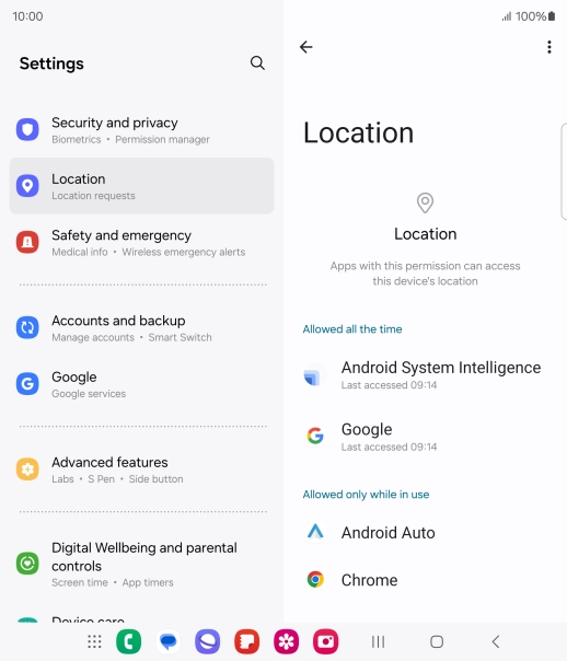 Press the required app. Press the required app.