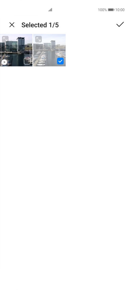 Press the confirm icon. Press the confirm icon.