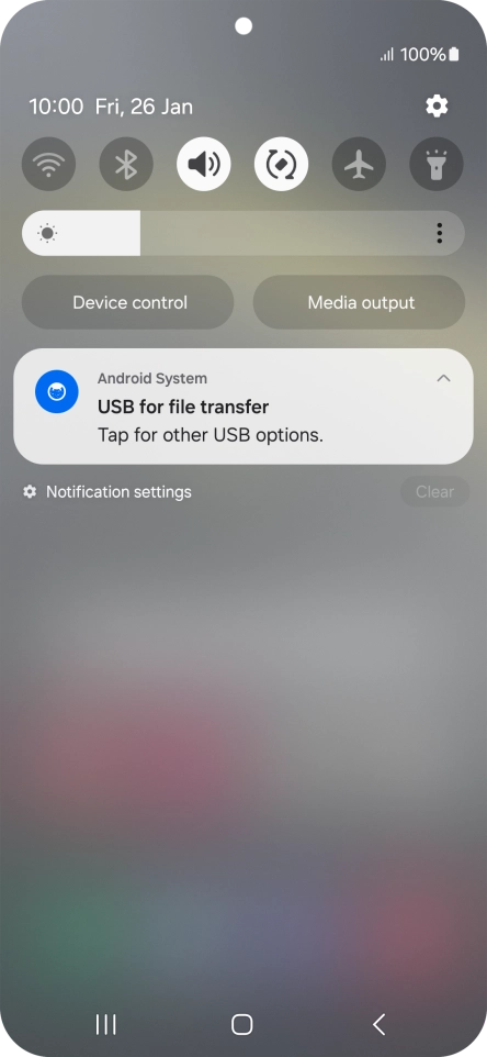 Press Tap for other USB options.. Press Tap for other USB options..