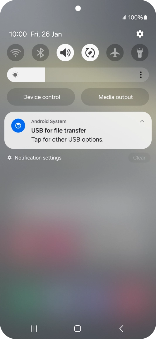 Press Tap for other USB options.. Press Tap for other USB options..