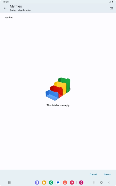 To create a new folder, press the new folder icon and follow the instructions on the screen to create a new folder. To create a new folder, press the new folder icon and follow the instructions on the screen to create a new folder.
