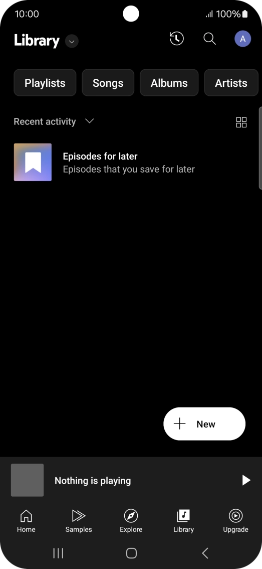 Press the drop down list. Press the drop down list.
