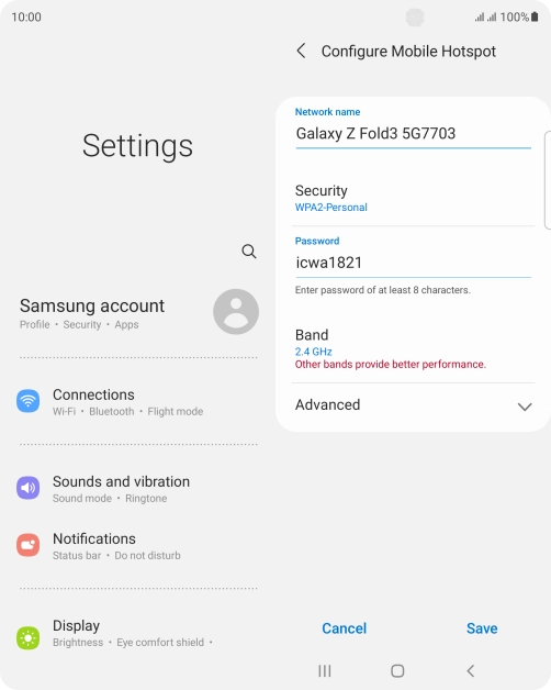 Press the field below Press the field below