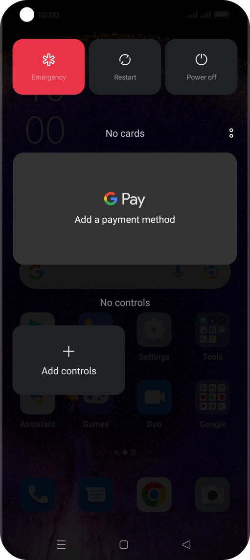 Press Power off. Press Power off.