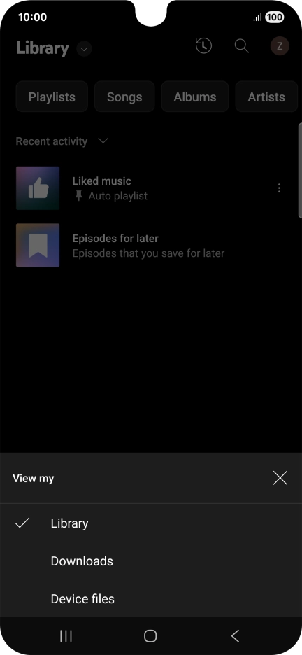 Press the required category and go to the required audio file. Press the required category and go to the required audio file.