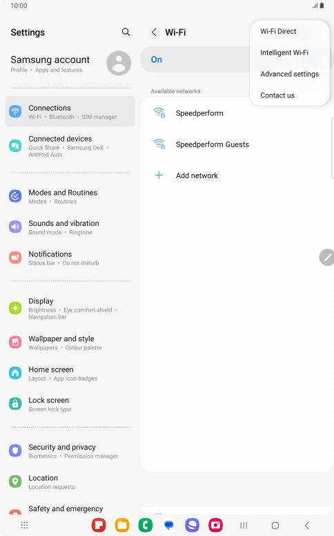 Press Intelligent Wi-Fi. Press Intelligent Wi-Fi.