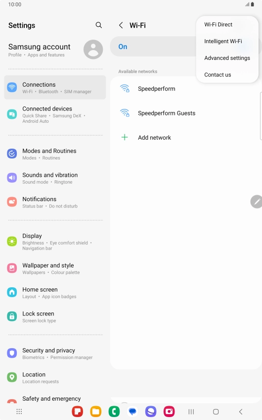 Press Intelligent Wi-Fi. Press Intelligent Wi-Fi.