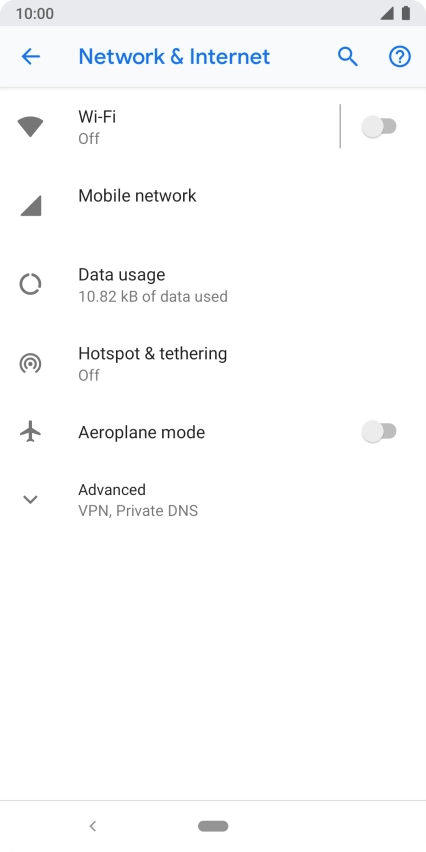 Press Hotspot & tethering. Press Hotspot & tethering.